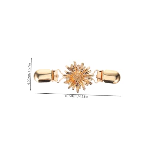 Balacoo Metal Cardigan Clip Damen Leichter Langlebiger Strickjacken Kragen Clip mit Zartem Blumen Design Vielseitiger Shawl Fastener für Pullover und Jacken Stilvolle Brosche für Alltag von balacoo