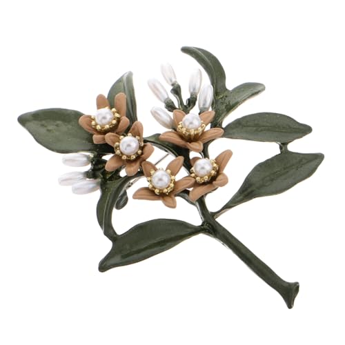 Balacoo Perlenbrosche Blütenform Anstecknadel für Damen und Herren Schmuckbrosche für Pullover und Anzüge Leicht und Vielseitig für Festliche und Berufliche Anlässe von balacoo