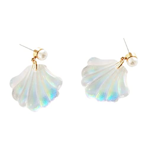 Balacoo Perlenohrringe Damen Muschel Ohrstecker Langlebige Modeschmuck Hautfreundlich für Alltag Party Hochzeit und Urlaub Geeignet von balacoo