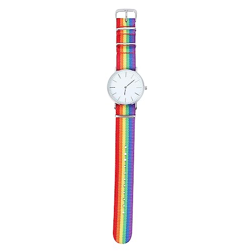 Balacoo Regenbogen Entwickelt Uhr,Mode Quarzuhr Handgelenk Dekoration für Männer Und Frauen (Silber) von balacoo