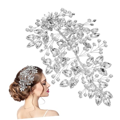Balacoo Rhinestone Haarreif Brautschmuck Elegantes Diadem Haarschmuck für Hochzeit Ball und Fotoshooting Flexibler Funkelnder Kopfschmuck für Damen von balacoo