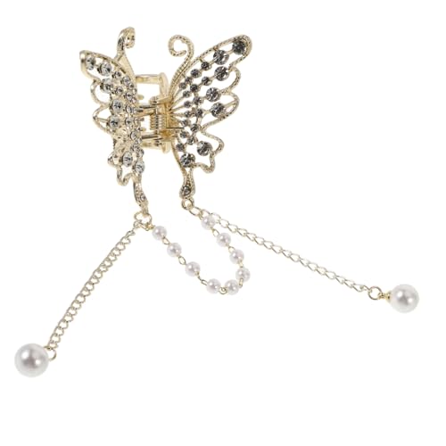 Balacoo Schmetterling Haarspange mit Luxuriösen Strasssteinen Leichter Metall Haarklammer für Damen Starker Vielseitig für Verschiedene Frisuren Design mit Quaste Langlebiges Accessoire Balacoo Schmetterling Haarspange mit Luxuriösen Strasssteinen Leichter Metall Haarklammer für Damen Starker Vielseitig für Verschiedene Frisuren Design mit Quaste Langlebiges Accessoire von balacoo