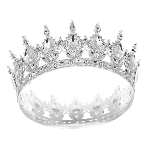 Balacoo Silberne Legierungs Krone mit Funkelnden Strasssteinen Dekorativer Haarschmuck für Damen Tiara für Hochzeit Braut und Besondere Anlässe Langlebiges Design von balacoo