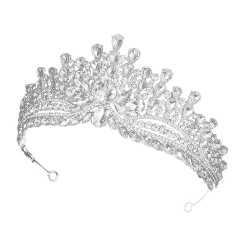 Balacoo Strasskrone Brautschmuck Hochzeit Tiara Funkelnden Kristallen Leichter Kopfschmuck für Braut Brautjungfern und Festliche Anlässe Silber Haaraccessoires von balacoo