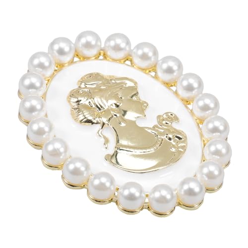 Balacoo Vintage Damen Brosche Barock Stil mit Perlen Dekorative Anstecknadel aus Langlebiger Legierung Kleidung Schmuck für Kleider Pullover und Anzüge Modisches Accessoire für Frauen von balacoo