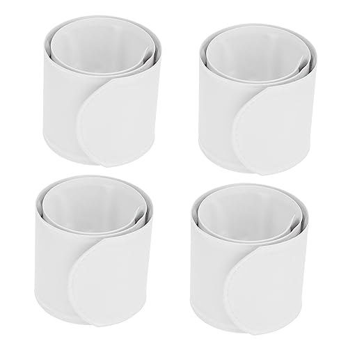 balacoo 100 Stück Weiße Klatscharmbänder Stahlblech Blanko DIY Armbänder für Kreative Party Individuell Bemalbar Langlebig und Vielseitig Einsetzbar von balacoo