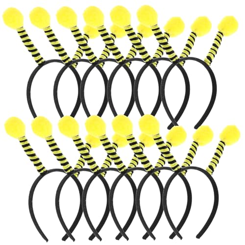 Balacoo 12 Stück Teiliges Bienen Antennen Haarreif für Frauen Leichtes Kostümzubehör Verarbeitung Komfortabel für Faschingskostüm Party und Halloween Modischer Haarschmuck von balacoo