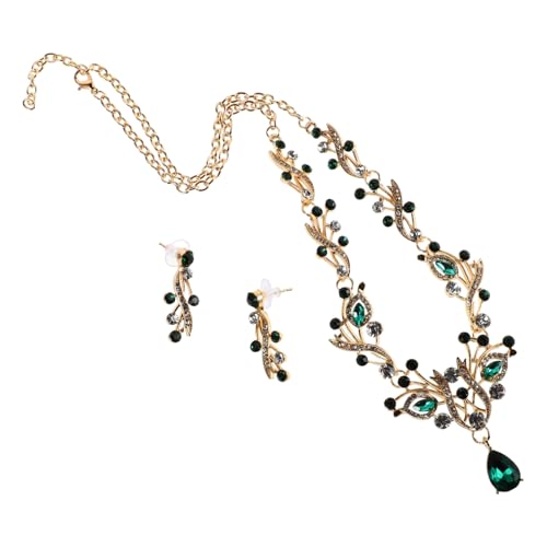 balacoo Elegantes Brautschmuckset mit Strahlenden Strasssteinen Teiliges Set mit Halskette und Ohrringen Damen Schmuck für Hochzeit Party und Festliche Anlässe von balacoo