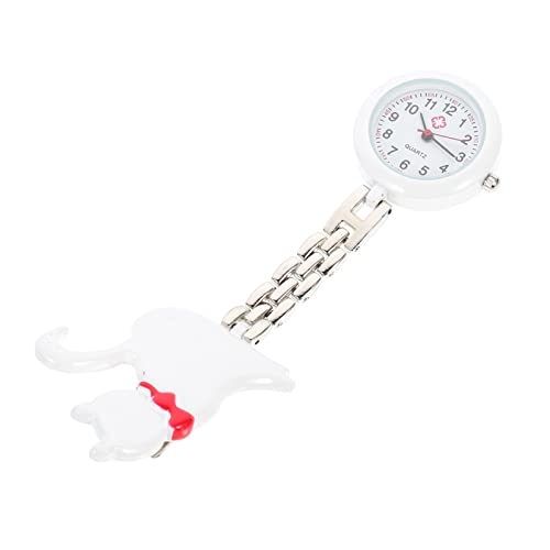 balacoo Krankenschwester Uhr Schwesternuhr mit Clip: Katze Brosche Quarzuhr Arzt Taschenuhr Fob Uhr Hängend Ärzte Krankenschwestern Sanitäter Krankenpfleger Damen Geschenk für Weihanchten Neujahr von balacoo