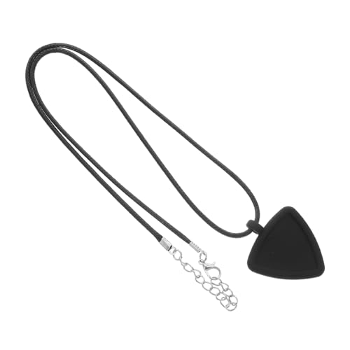 balacoo Silikon Gitarrenplektrenhalter Dreieck Anhänger Halskette mit Praktischem Tragriemen Doppelseitig Verwendbar Modisches Gitarrenplektrum Schmuckstück für Musiker und von balacoo