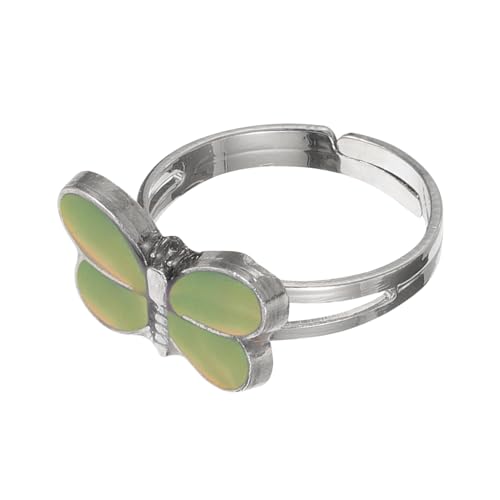 balacoo Stimmungsring mit Farbwechsel Verstellbar Zinklegierung und Epoxid Niedliches Libellen Design Sicherer Modeschmuck für Kleine Mädchen zum Kindergeburtstag Modischer Kinderring von balacoo