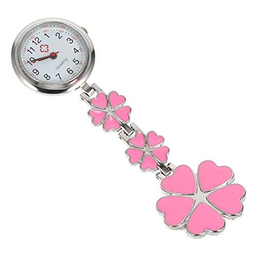 balacoo Uhr Blumen Taschenuhr Krankenschwesteruhr Schwesternuhr Digital Quarzwerk Blumen Ansteckuhr Pflegeuhr Geschenke Pflege Pulsuhr Damen Kinder Mädchen Geschenk von balacoo