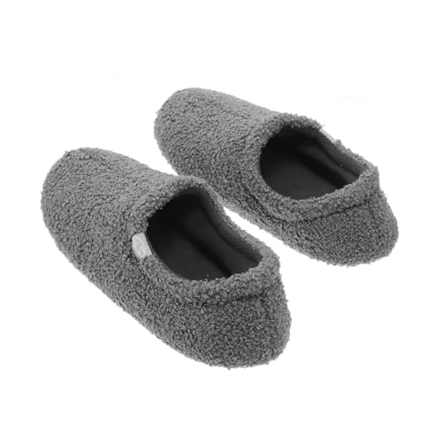 balacoo Warme Hausschuhe Damen Herren Geschlossene Zehen Flauschige Memory Foam Slippers mit Kuscheligem Fleece Winter Schuhe Rutschfest Komfortable Indoor Hausschuhe von balacoo