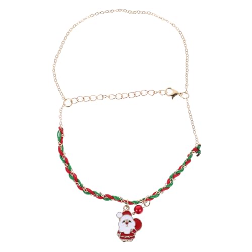 balacoo Weihnachtliches Armband mit Verstellbarem Zopfmuster und Charmantem Anhänger Handgefertigtes Xmas Schmuckstück für Damen Modisches für Freundin und Frauen Festlicher Armschmuck von balacoo