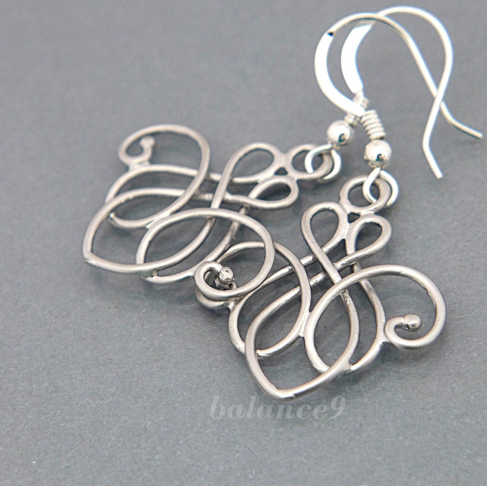 Kronleuchter Tropfen Ohrringe, Sterling Silber Ohr Draht Baumelt, Urlaub Geschenk Schmuck von balance9