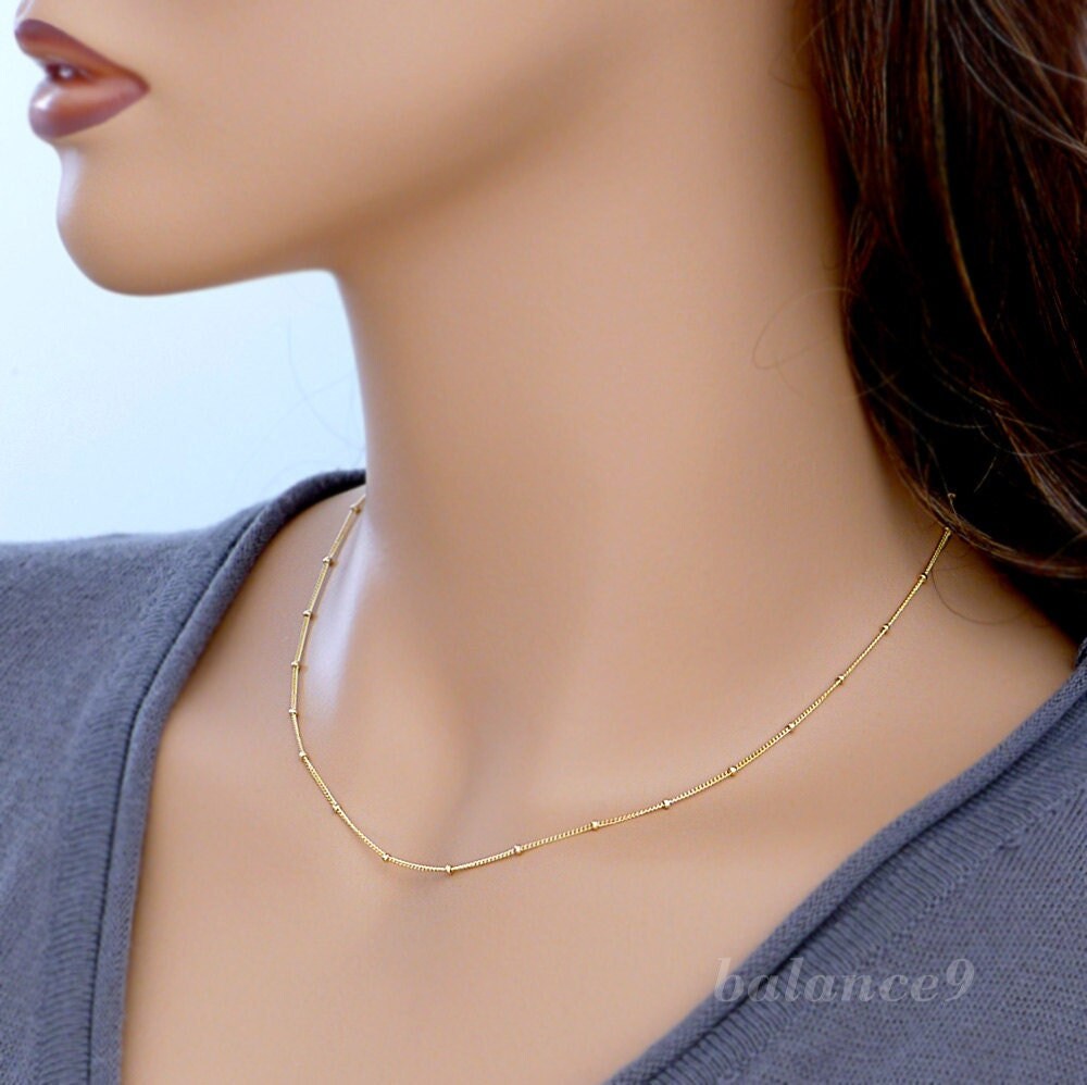 Satelliten Halskette, Gold Filled Oder Sterling Silber Zierliche Schmuck Geschenk Für Sie von balance9