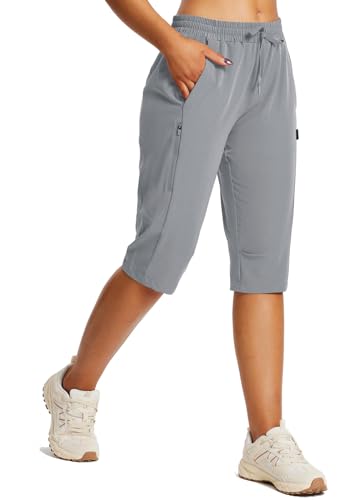 baleaf Damen 15“ Lange Shorts unterhalb des Knies Capri Wandern Cargo Shorts leicht schnell trocken elastische Taille für Casual Nebelgrau 3XL baleaf Damen 15“ Lange Shorts unterhalb des Knies Capri Wandern Cargo Shorts leicht schnell trocken elastische Taille für Casual Nebelgrau 3XL von baleaf