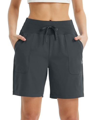 baleaf Laufshorts Damen mit Taschen, 7" Knielang Sport Shorts Damen, Atmungsaktiv Schnelltrocknend UV-Schutz Sporthose Kurz für Outdoor, Laufen, Fitness Grau L baleaf Laufshorts Damen mit Taschen, 7" Knielang Sport Shorts Damen, Atmungsaktiv Schnelltrocknend UV-Schutz Sporthose Kurz für Outdoor, Laufen, Fitness Grau L von baleaf