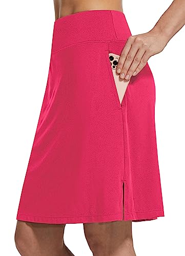 baleaf Damen Golf 20 Zoll Polyester Spandex Sweatshirt Sonnenschutz Hosenrock Rosa S von baleaf