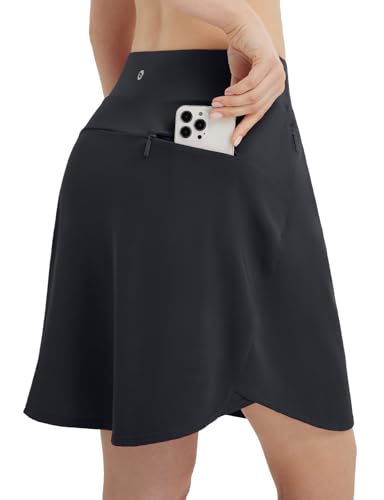 baleaf Damen Golfrock Knielang Tennisrock Hosenrock mit Innenshorts Athletisch Rock mit Hoher Taille für Sport Golf Wander Alltag Schwarz M baleaf Damen Golfrock Knielang Tennisrock Hosenrock mit Innenshorts Athletisch Rock mit Hoher Taille für Sport Golf Wander Alltag Schwarz M von baleaf