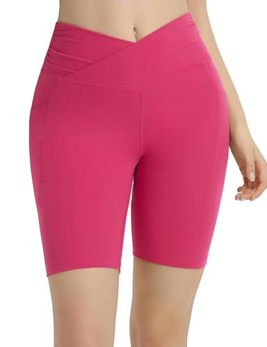 baleaf Damen Gym Shorts High Waist V Cross Yoga Workout Radlerhose Sport Kurze Leggings Tummy Control Rot M baleaf Damen Gym Shorts High Waist V Cross Yoga Workout Radlerhose Sport Kurze Leggings Tummy Control Rot M von baleaf