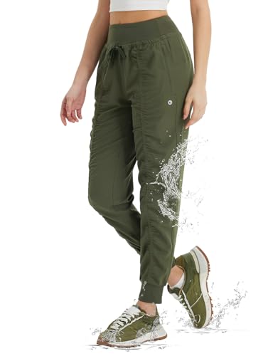 baleaf Damen Outdoorhose mit Kordelzug Wanderhose Wasserabweisend Trekkinghose Armeegrün 2XL baleaf Damen Outdoorhose mit Kordelzug Wanderhose Wasserabweisend Trekkinghose Armeegrün 2XL von baleaf