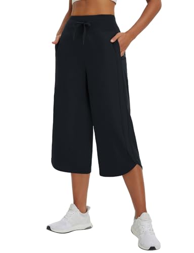 baleaf Damen Sommerhose Lockere Freizeithose Leichte Hosen sind atmungsaktiv Schwarz M von baleaf