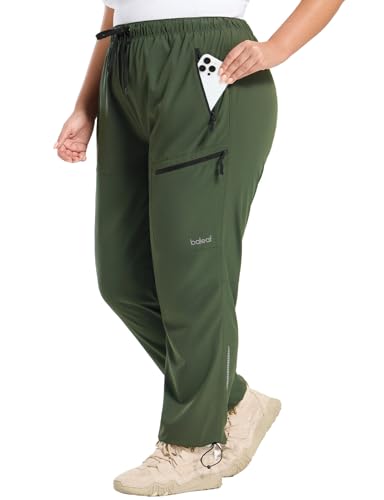 baleaf Damen Wanderhose Größe Größen Cargohosen Stretch Outdoorhose Wasserabweisend mit Reißverschluss Taschen Armeegrün 2XL baleaf Damen Wanderhose Größe Größen Cargohosen Stretch Outdoorhose Wasserabweisend mit Reißverschluss Taschen Armeegrün 2XL von baleaf