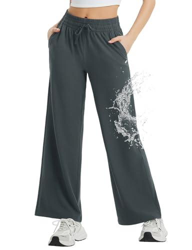 baleaf Damen Wanderhose UPF50+ Wasserabweisend Schlaghose Trekkinghose Atmungsaktiv Outdoorhose Leicht Sommerhose Grau XXL von baleaf
