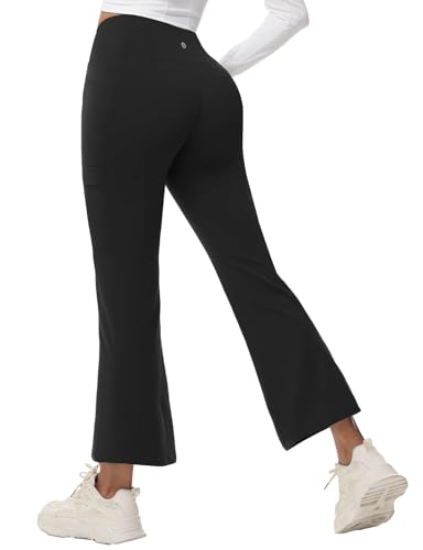 baleaf Damen Wanderhose Wasserabweisend Outdoorhose Winddicht Thermo Hose Schlaghose Trekkinghose mit Taschen Winter Schwarz S von baleaf