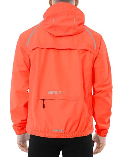 baleaf Fahrradjacke Herren Regenjacke Wasserdicht Atmungsaktiv Wanderjacke Windbreaker Outdoor Jacken Leichte Windjacke Trekking Regenjacke Radjacke Rot XXL von baleaf