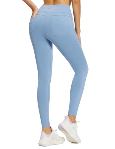 baleaf Fleece gefütterte Leggings Frauen thermische warme hohe Taille Tummy Control Workout Laufhosen mit Taschen Jeggings Zartes Blau XXL baleaf Fleece gefütterte Leggings Frauen thermische warme hohe Taille Tummy Control Workout Laufhosen mit Taschen Jeggings Zartes Blau XXL von baleaf