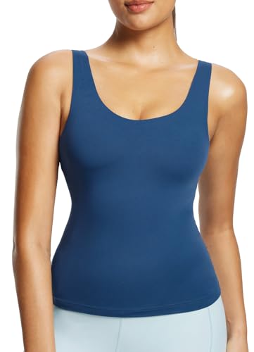 baleaf Freeleaf Damen Sport-BH mit langem Ausschnitt geformte Tasse Workout Tank Yoga Tops mit integriertem BH Athletic Camisole Gibraltarsee XS baleaf Freeleaf Damen Sport-BH mit langem Ausschnitt geformte Tasse Workout Tank Yoga Tops mit integriertem BH Athletic Camisole Gibraltarsee XS von baleaf