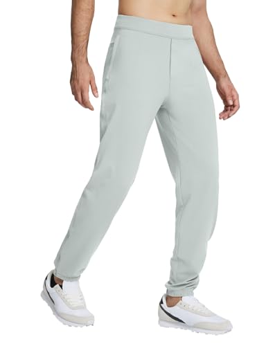 baleaf Herren Golfhose Stretch Jogginghose Wanderhose Arbeitshose Sporthose Kleiderhose mit Taschen Grau XL von baleaf