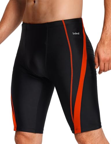baleaf Herren Jammers Wettkampf Schwimmjammer Atmungsaktiv Badeanzug Schwimmhose Badeshorts Sport Badehose Rot XL von baleaf