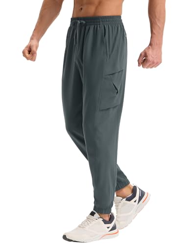 baleaf Herren Wanderhosen Jogginghose Schnelltrocknend Trekkinghose Wasserabweisend leicht Outdoorhose Dunkelgrau XL von baleaf