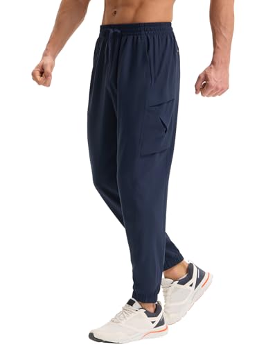 baleaf Herren Wanderhosen Jogginghose Schnelltrocknend Trekkinghose Wasserabweisend leicht Outdoorhose Marineblau L von baleaf