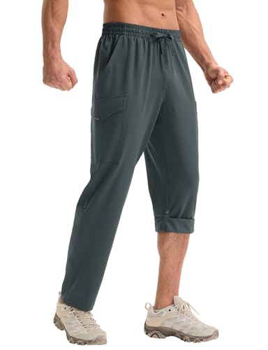 baleaf Herren Wanderhosen Schnelltrocknend Trekkinghose Wasserabweisend leicht Outdoorhose Dunkelgrau S von baleaf