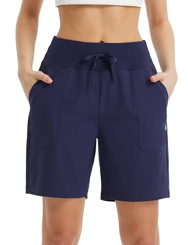 baleaf Laufshorts Damen mit Taschen, 7" Knielang Sport Shorts Damen, Atmungsaktiv Schnelltrocknend UV-Schutz Sporthose Kurz für Outdoor, Laufen, Fitness Blau XXL baleaf Laufshorts Damen mit Taschen, 7" Knielang Sport Shorts Damen, Atmungsaktiv Schnelltrocknend UV-Schutz Sporthose Kurz für Outdoor, Laufen, Fitness Blau XXL von baleaf