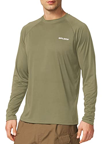 baleaf UV Shirt Herren Sommer Wasser UV-Schutz UPF 50+ Rashguard Sonnenschutz Langarm Shirt Lindgrün M von baleaf