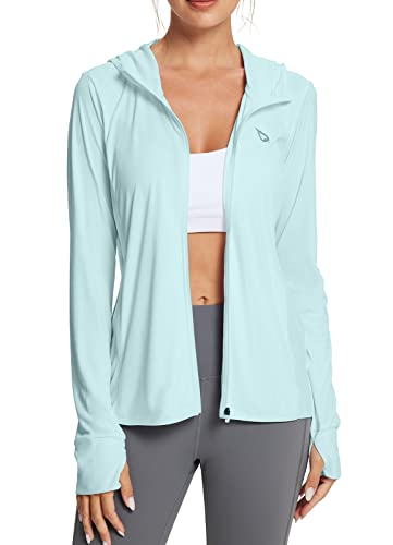 baleaf Women's SPF Sun Protection Hoodie Shirt Lightweight Long Sleeve Sun Cover Up Hiking Camping Outdoor Performance Jacket Spa Retreat M von baleaf