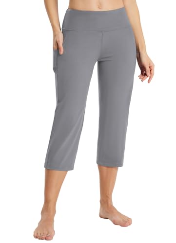 baleaf Yogahose Damen 3/4 Casual Freizeithose Jogginghose gerades Bein High Waist Traininghose Arbeitshose mit Taschen Bauchkontrolle für Fitness Workout Training Freizeit Dunkelgrau XL baleaf Yogahose Damen 3/4 Casual Freizeithose Jogginghose gerades Bein High Waist Traininghose Arbeitshose mit Taschen Bauchkontrolle für Fitness Workout Training Freizeit Dunkelgrau XL von baleaf