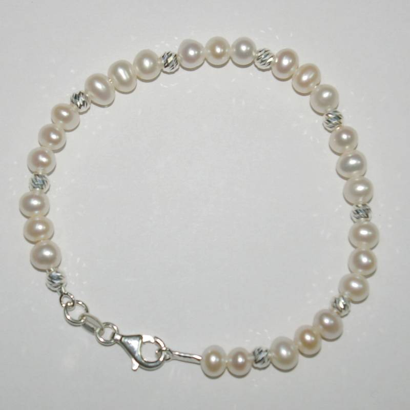 5mm Süßwasserperlen Und Sterling Silber 925 Laser Cut Beads Armband - Handgefertigt, Custom-Made Auf Ihre Größe Free Shipping Worldwide 5mm Süßwasserperlen Und Sterling Silber 925 Laser Cut Beads Armband - Handgefertigt, Custom-Made Auf Ihre Größe Free Shipping Worldwide von ballisilver
