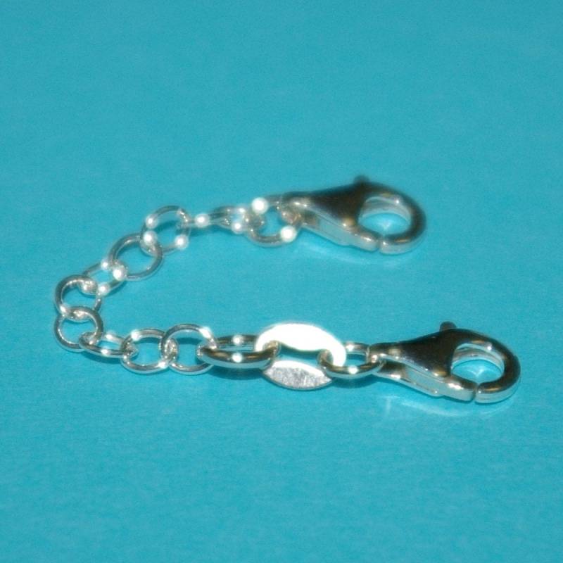 6 Stück Sterling Silber 925 2 Inch Sicherheits Kette Verlängerung Mit Karabinerverschlüssen - Echt Weltweit Kostenloser Versand von ballisilver