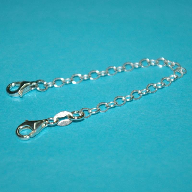 925 Sterling Silber 7 Zoll Sicherheitskette Verlängerungskette Mit Zwei Hummerverschlüssen - Echtes Echtsilber Kostenloser Versand Weltweit von ballisilver