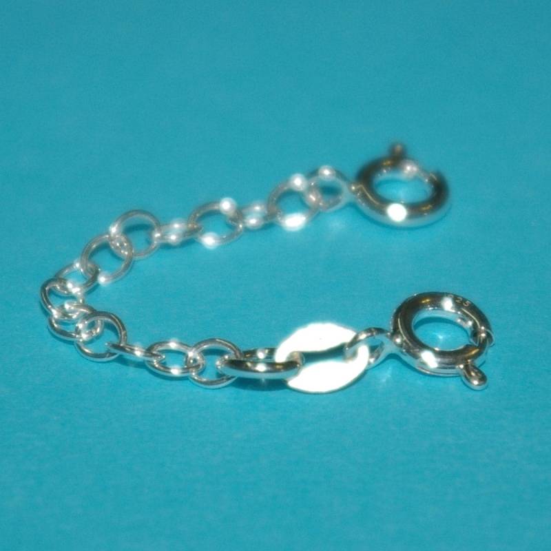 Echtes Massives 925 Sterling Silber 2 Zoll Sicherheits-Kette Extender/Verlängerungskette Mit Federringverschlüssen Und 3 X 4 Mm Kabelkette Echtes Massives 925 Sterling Silber 2 Zoll Sicherheits-Kette Extender/Verlängerungskette Mit Federringverschlüssen Und 3 X 4 Mm Kabelkette von ballisilver
