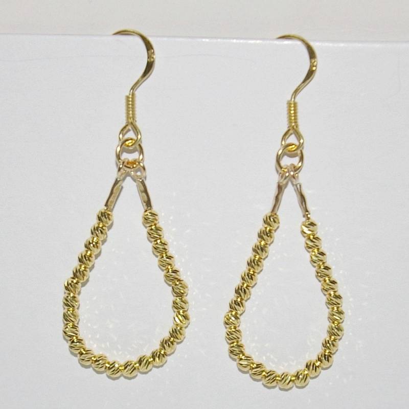 Gold Plated Sterling Silber 925 Vermeil 2, 5 Mm Schneiden Laser Perlen-Perlen-Ohrringe - Handarbeit Echtes Kostenloser Versand Weltweit Gold Plated Sterling Silber 925 Vermeil 2, 5 Mm Schneiden Laser Perlen-Perlen-Ohrringe - Handarbeit Echtes Kostenloser Versand Weltweit von ballisilver