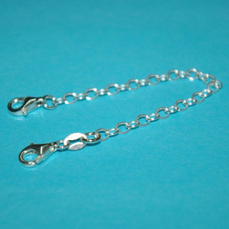 sterling Silber 925 5-Zoll-Sicherheits-Kette-Verlängerung Mit Zwei Karabinerverschlüssen - Echtes Weltweiter Kostenloser Versand sterling Silber 925 5-Zoll-Sicherheits-Kette-Verlängerung Mit Zwei Karabinerverschlüssen - Echtes Weltweiter Kostenloser Versand von ballisilver