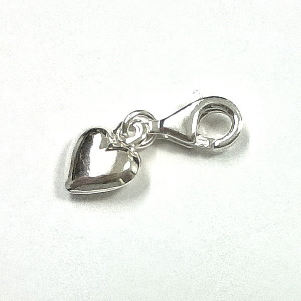 sterling Silber 925 9 Mm Herz Clip On Charm Anhänger Mit 11 Karabinerverschluss - Echt Weltweit Kostenloser Versand von ballisilver