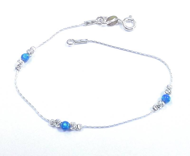 sterling Silber 925 Kette, Laser Cut Und Dunkelblaue Opal Perlen Armband - Handarbeit Maßanfertigung Nach Ihrer Größe Kostenloser Versand Weltweit sterling Silber 925 Kette, Laser Cut Und Dunkelblaue Opal Perlen Armband - Handarbeit Maßanfertigung Nach Ihrer Größe Kostenloser Versand Weltweit von ballisilver